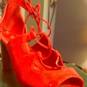 Beautiful Red Sandals never worn only tried on